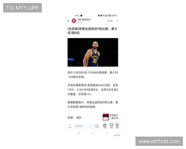 库里坦言球队竞争力不足战绩反映问题但仍有提升空间